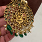 Moissanite Victorian Goddess Lakshmi Tar mala Beads Neckalce - Green