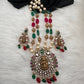 Moissanite Victorian Goddess Lakshmi Tar mala Beads Neckalce - White