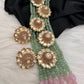Pastel Pink and Green Long Multi Layer Necklace