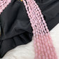 Pastel Pink and Green Long Multi Layer Necklace
