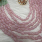 Pastel Pink and Green Long Multi Layer Necklace
