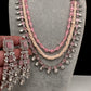 Pink Beads Kundan and AD Necklace