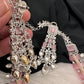 Pink Beads Kundan and AD Necklace