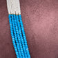Moissanite Victorian Mehendi Polish Beads Neckalce - Blue