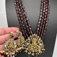 Ganesha Geru Finish Monalisa Beads Necklace - Brown