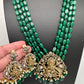 Ganesha Geru Finish Monalisa Beads Necklace - Green