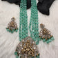 Ganesha Geru Finish Monalisa Beads Necklace - LightGreen