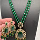 Victoraian Mehendi Finish Monalisa Beads Necklace - Green