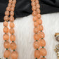 Victoraian Mehendi Finish Monalisa Beads Necklace - PeachPuff
