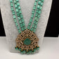 Moissanite Victoraian Mehendi Finish Monalisa Beads Necklace - LightGreen