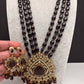 Moissanite Victoraian Mehendi Finish Monalisa Beads Necklace - Purple