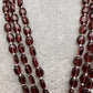 Peacock Moissanite Victoraian Mehendi Finish Monalisa Beads Necklace - Brown