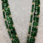 Moissanite Victoraian Ganesha Lakshmi Devi Monalisa Beads Necklace - Green