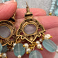 Moissanite Victoraian Ganesha Lakshmi Devi Monalisa Beads Necklace - LightBlue