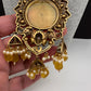 Moissanite Victoraian Ganesha Lakshmi Devi Monalisa Beads Necklace - Yellow
