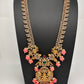 Goddess Lakshmi Pink Pumpkin Beads Matte Finish Mango Necklace
