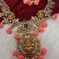 Goddess Lakshmi Pink Pumpkin Beads Matte Finish Mango Necklace