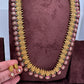 Kempu Goddess Lakshmi Bottu Long Necklace