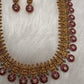 Kempu Goddess Lakshmi Bottu Long Necklace