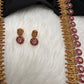 Kempu Goddess Lakshmi Bottu Long Necklace
