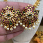 Antique Red Green Kemp Necklace Floral Pattern Kanthi Style