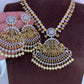 Goddess Lakshmi antique finish CZ American Diamond Detachable Pendent Necklace