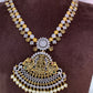 Goddess Lakshmi antique finish CZ American Diamond Detachable Pendent Necklace