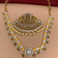 Goddess Lakshmi antique finish CZ American Diamond Detachable Pendent Necklace