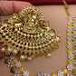 Goddess Lakshmi antique finish CZ American Diamond Detachable Pendent Necklace