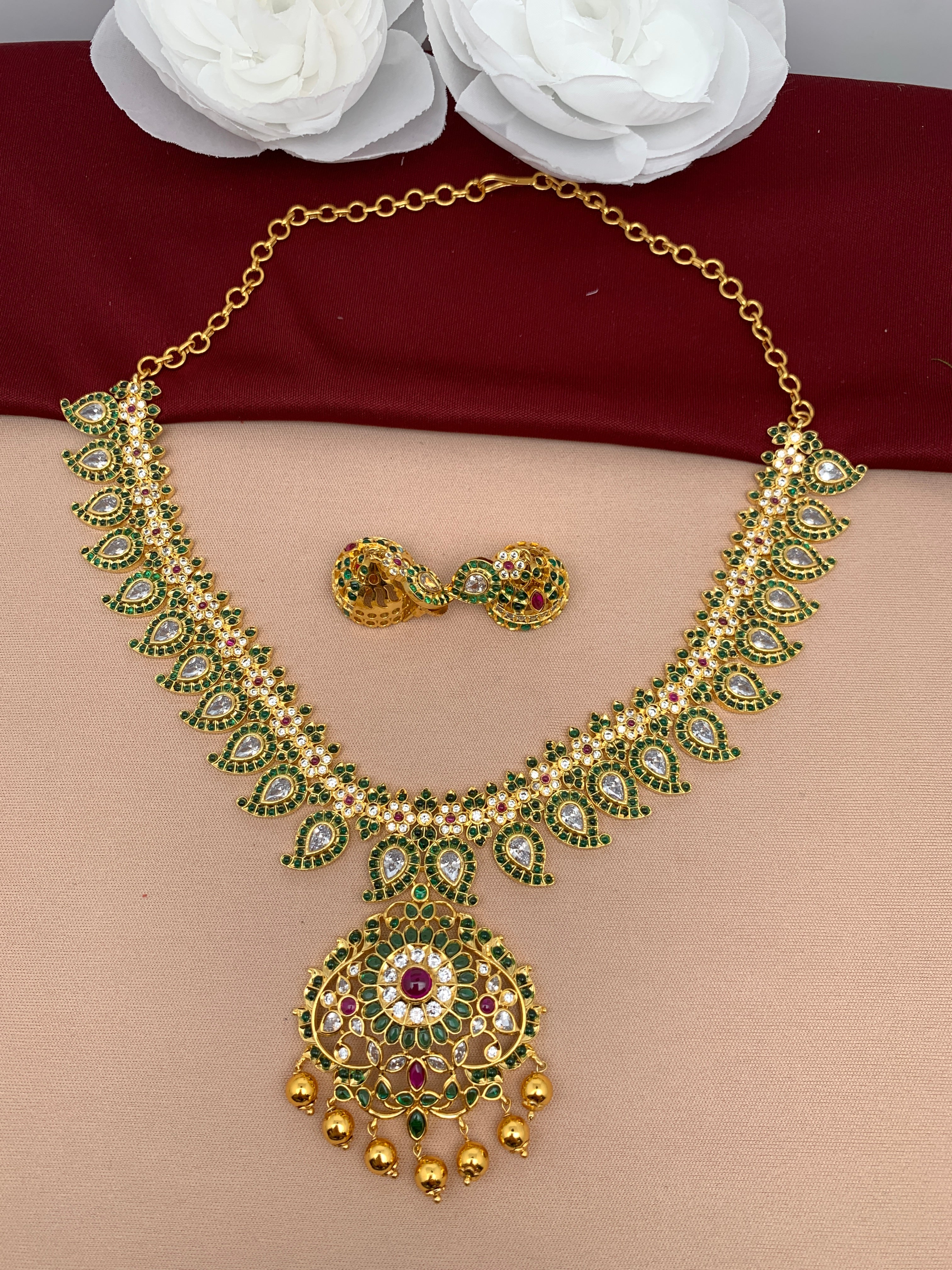 Gold mango short necklace sale
