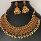 Goddess Lakshmi Mango Red Kemp Short Necklace