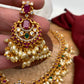 Multi Stone Rice Pearls Guttapusalu Necklace