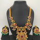 Multi Stone Green beads Peacock Pattern Necklace