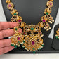 Multi Stone Green beads Peacock Pattern Necklace
