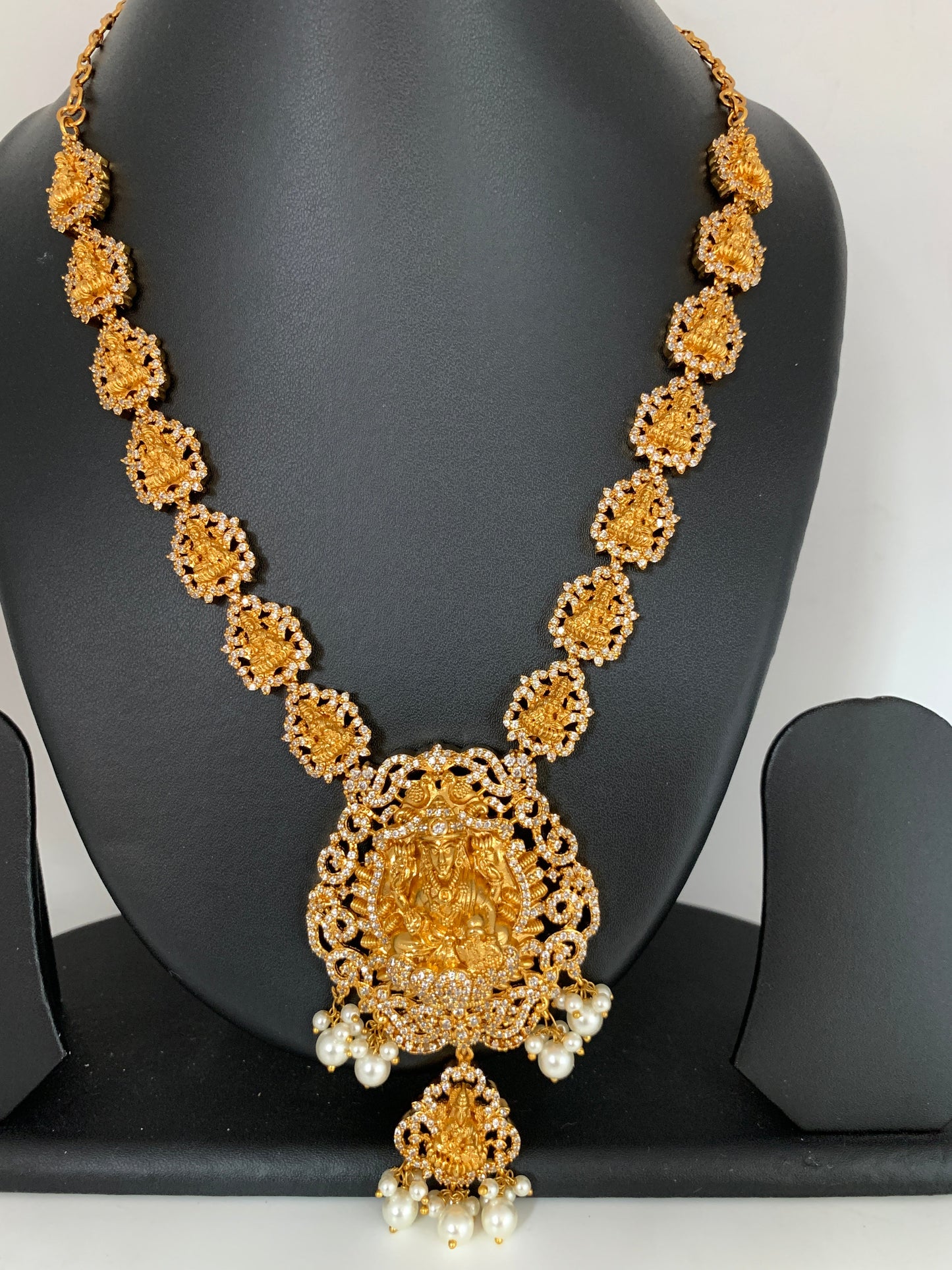 Goddess Lakshmi Pendent Goddess Lakshmi Links CZ Necklace