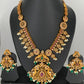Multi Stone Green beads Bottu Necklace