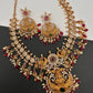 Goddess Lakshmi Multi Stone Red beads Necklace