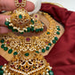 Red Green Stone Peacock Green beads Ethnic Necklace