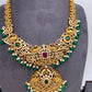 Red Green Stone Peacock Green beads Ethnic Necklace