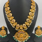 Dashavataram Red Green Stone Green beads Necklace