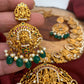 Dashavataram Red Green Stone Green beads Necklace