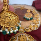 Dashavataram Red Green Stone Green beads Necklace