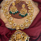 Dashavataram Red Green Stone Green beads Necklace