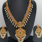 Red Green Stone CZ Ethnic Necklace