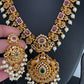 Red Green Stone CZ Ethnic Necklace