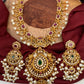 Red Green Stone CZ Ethnic Necklace