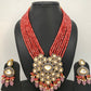 Kundan AD Pendent with Pink Onyx Beads Necklace