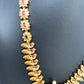 AD Red Stone Mint Green beads Ethnic Short Necklace