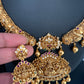 Goddess Lakshmi Golden Kanthi Necklace