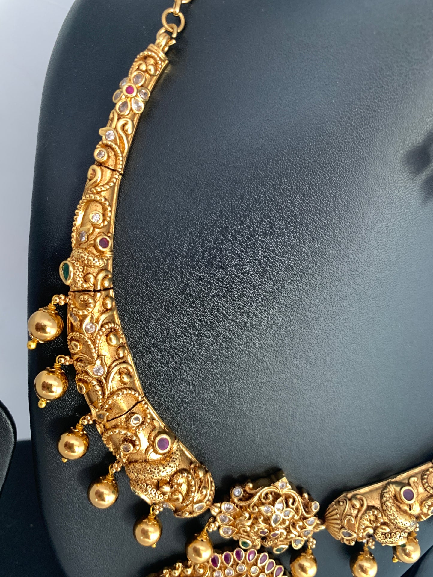 Goddess Lakshmi Golden Kanthi Necklace